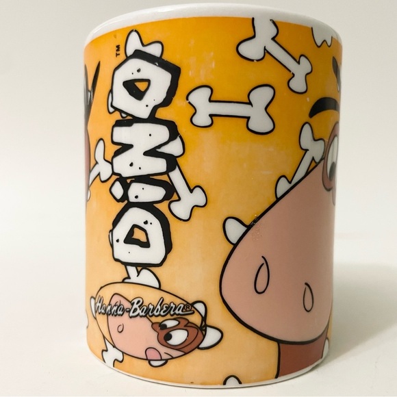 1993 MSC Hanna Barbera The Flintstones Dino Cartoon Coffee Mug - Picture 11 of 13